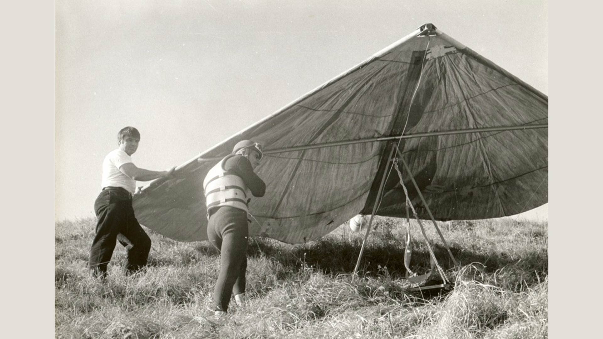 Hang Glider and helmets