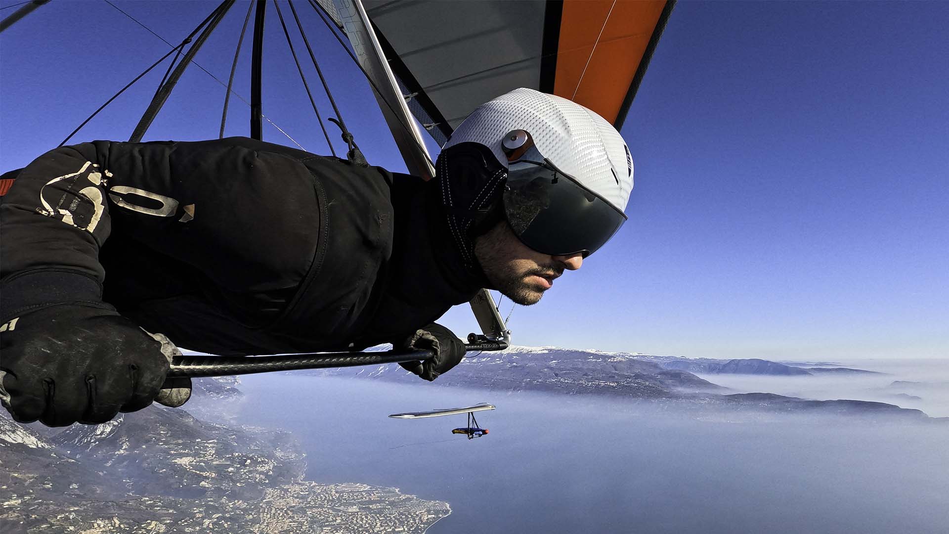 Hang Glider and helmets