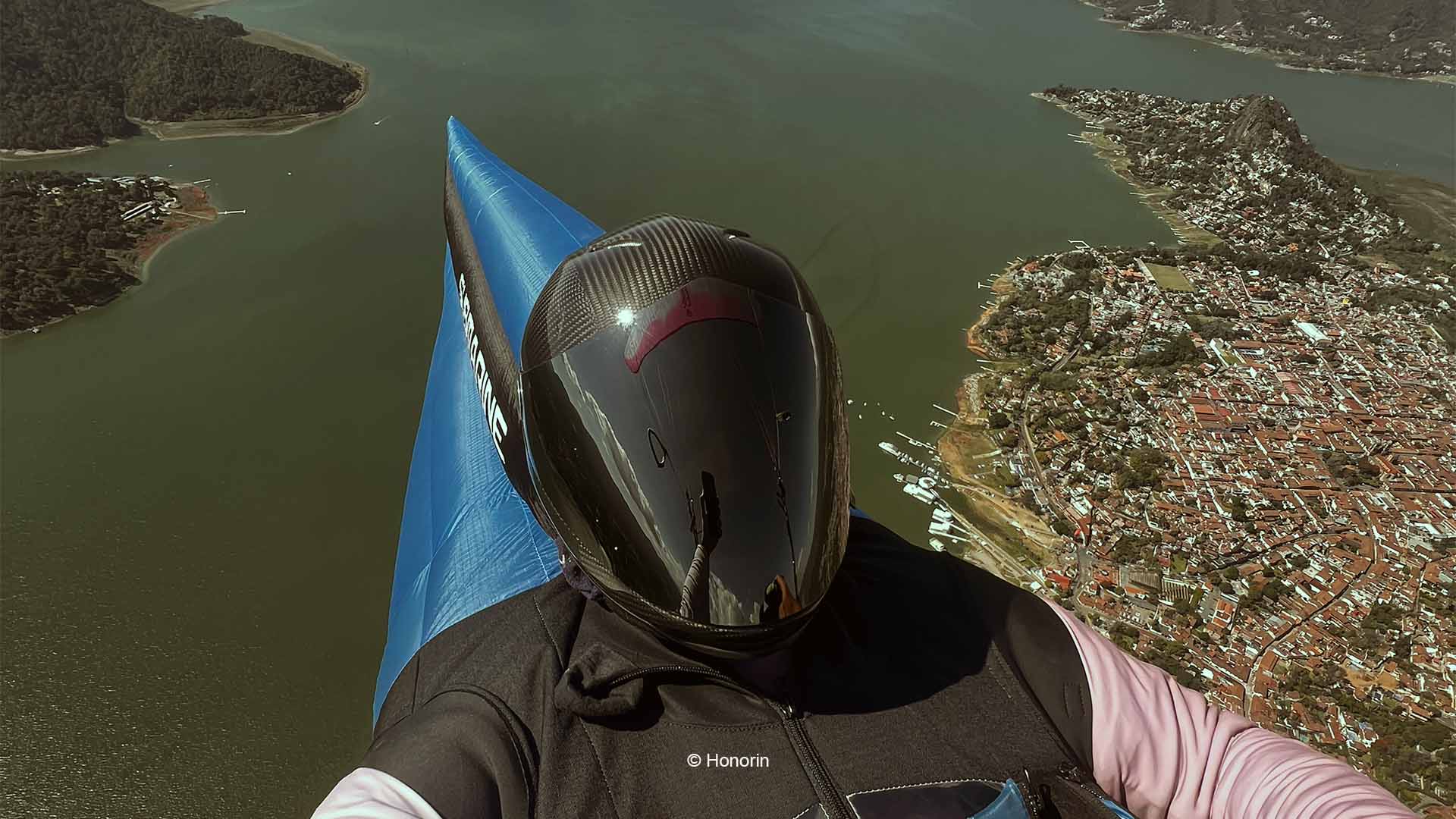 Hang Glider and helmets