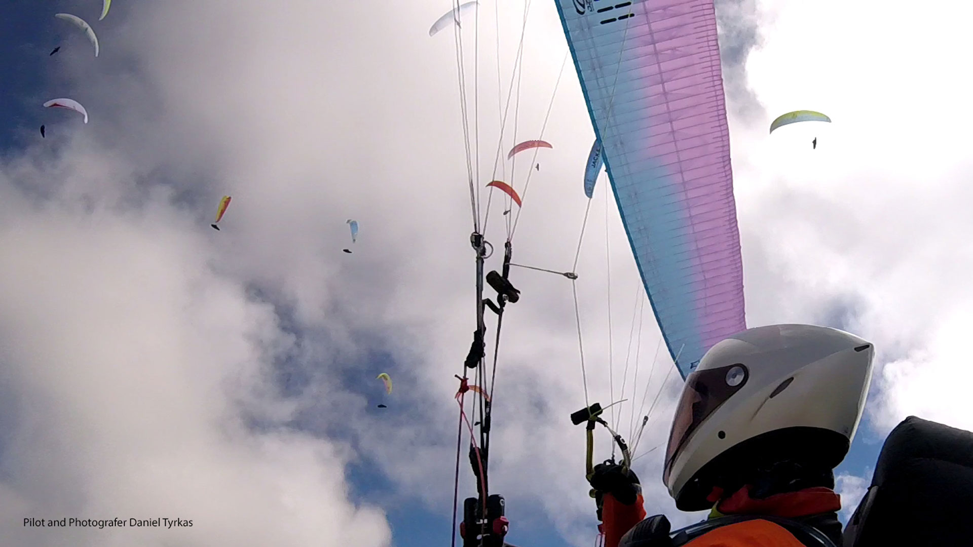 Hang Glider and helmets